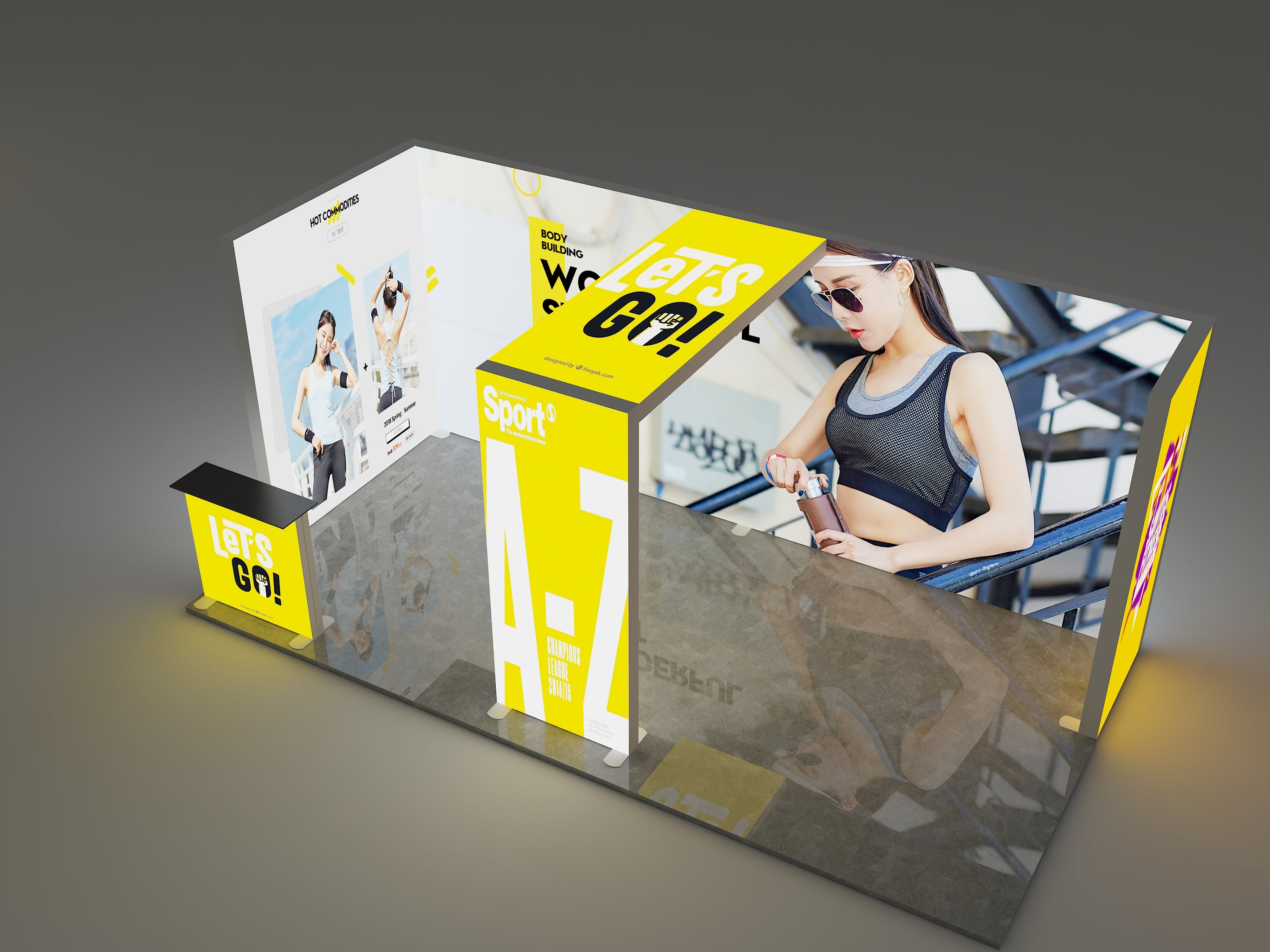 3×6 Modular Backlit SEG Lightbox Booth