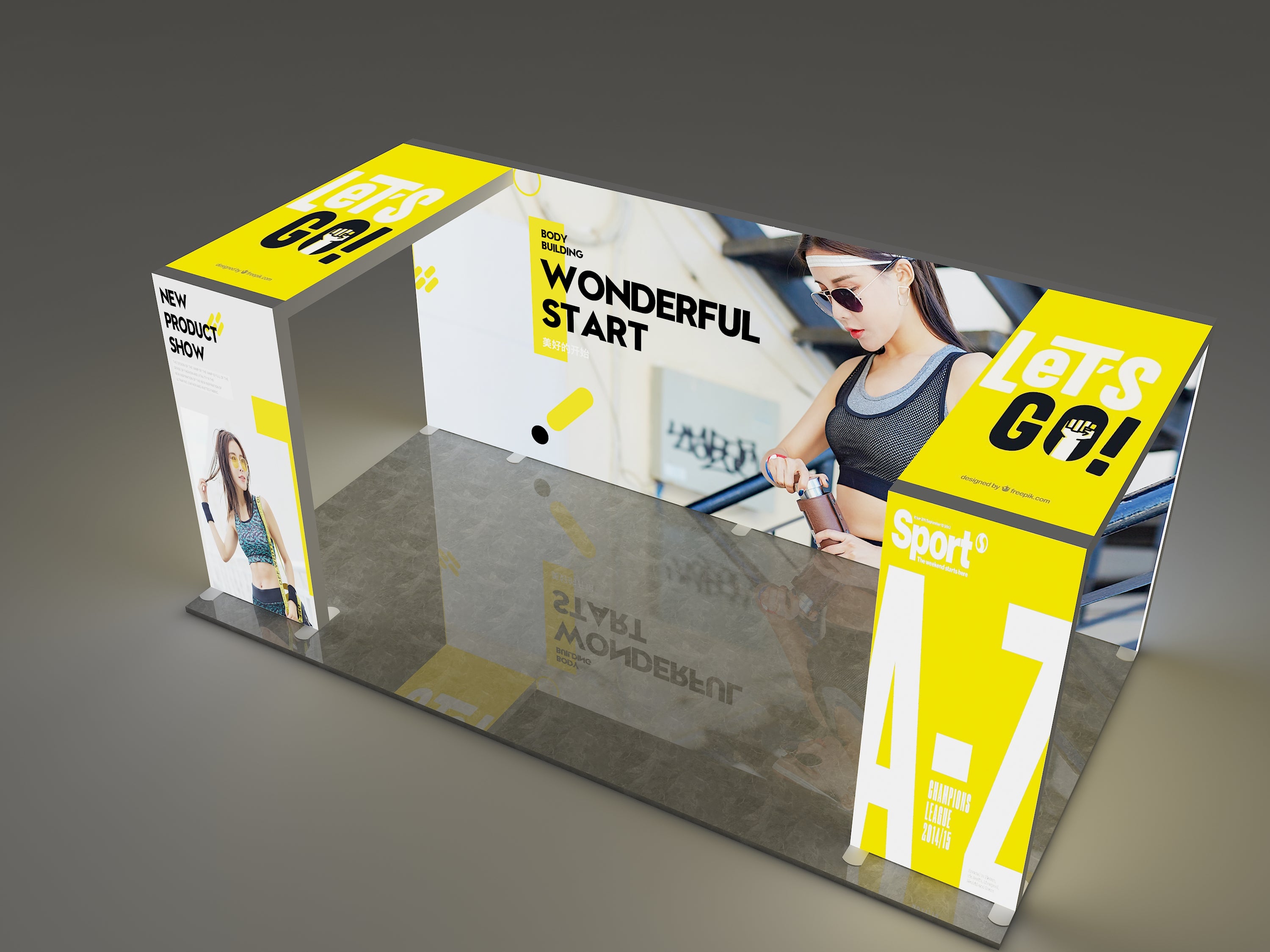 3×6 Modular Backlit SEG Lightbox Booth