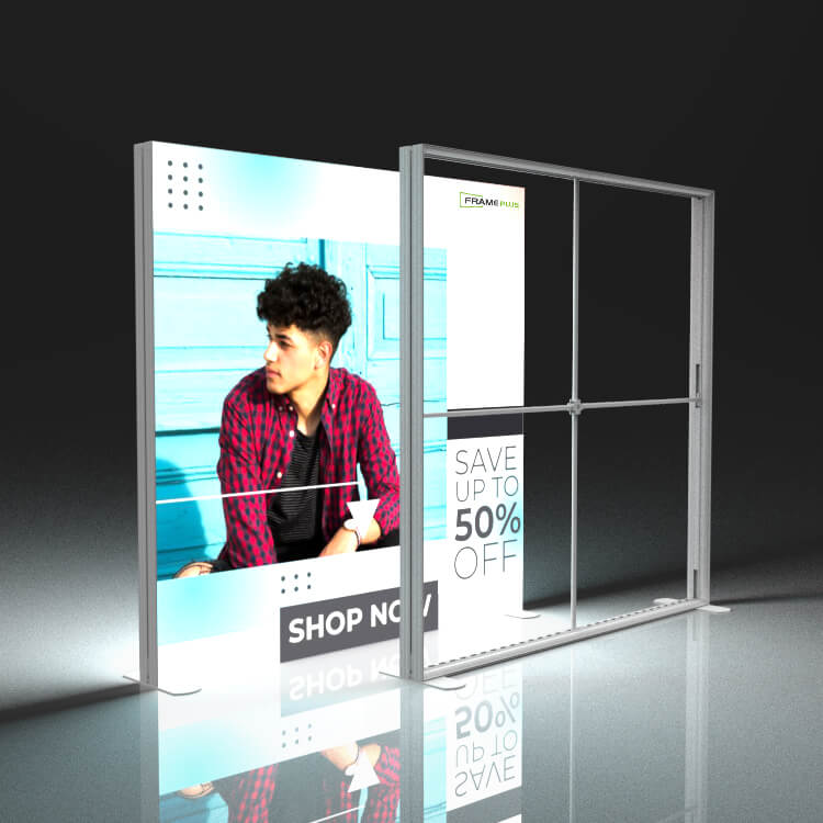 2000mm Trade Show Backlit SEG Lightbox Display