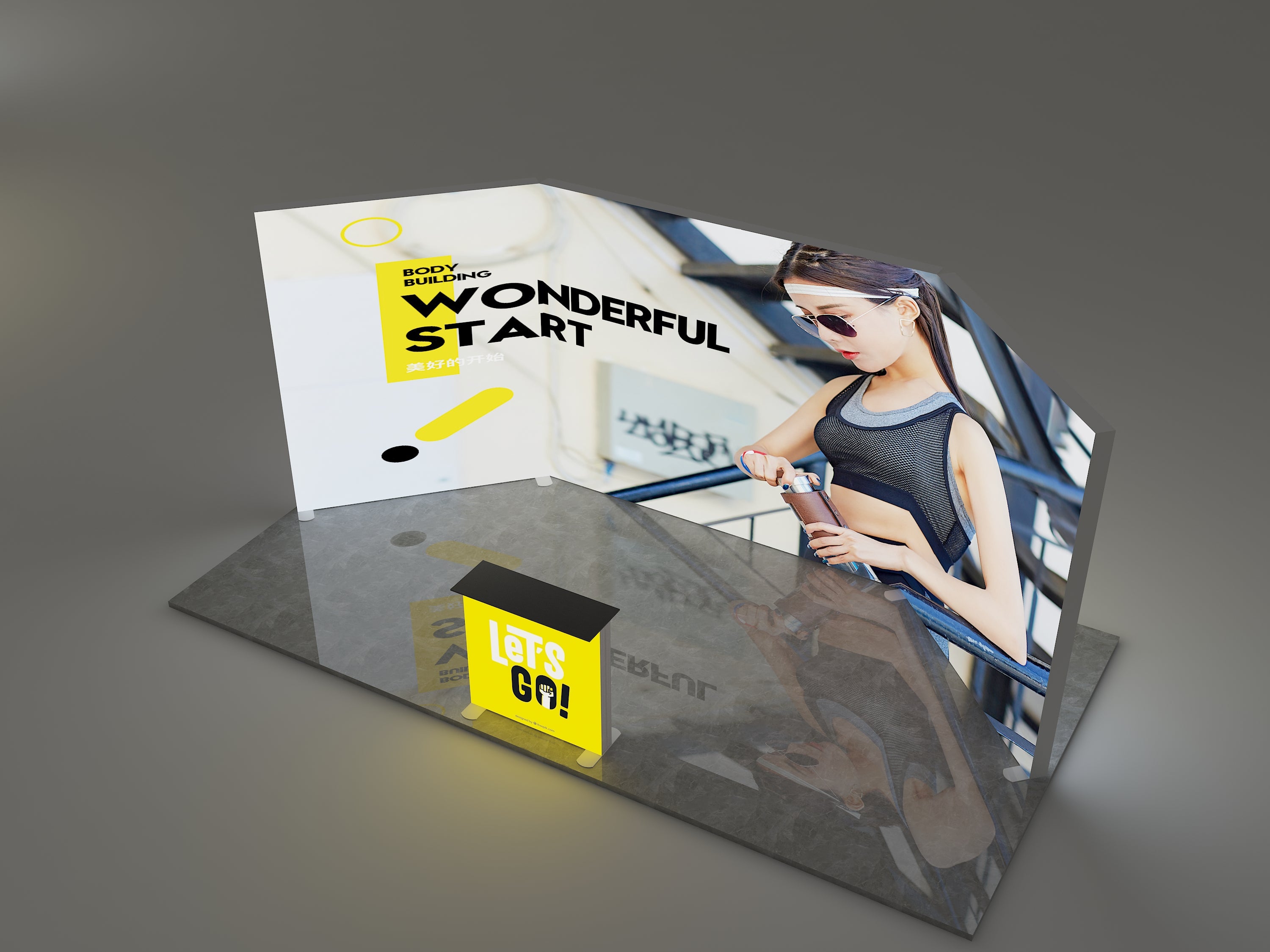 3×6 Modular Backlit SEG Lightbox Booth