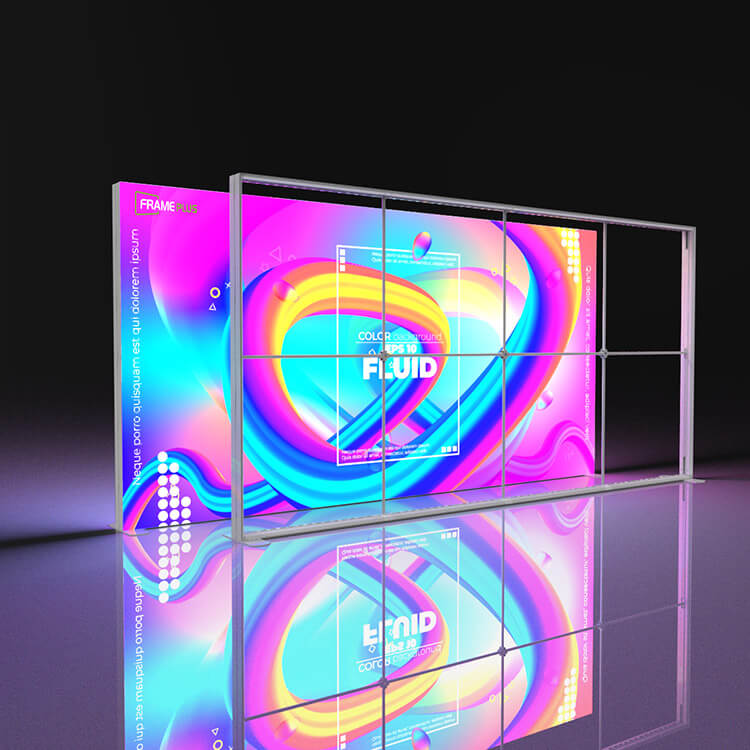 6000mm Tension Fabric Backlit Lightbox for Tradeshow