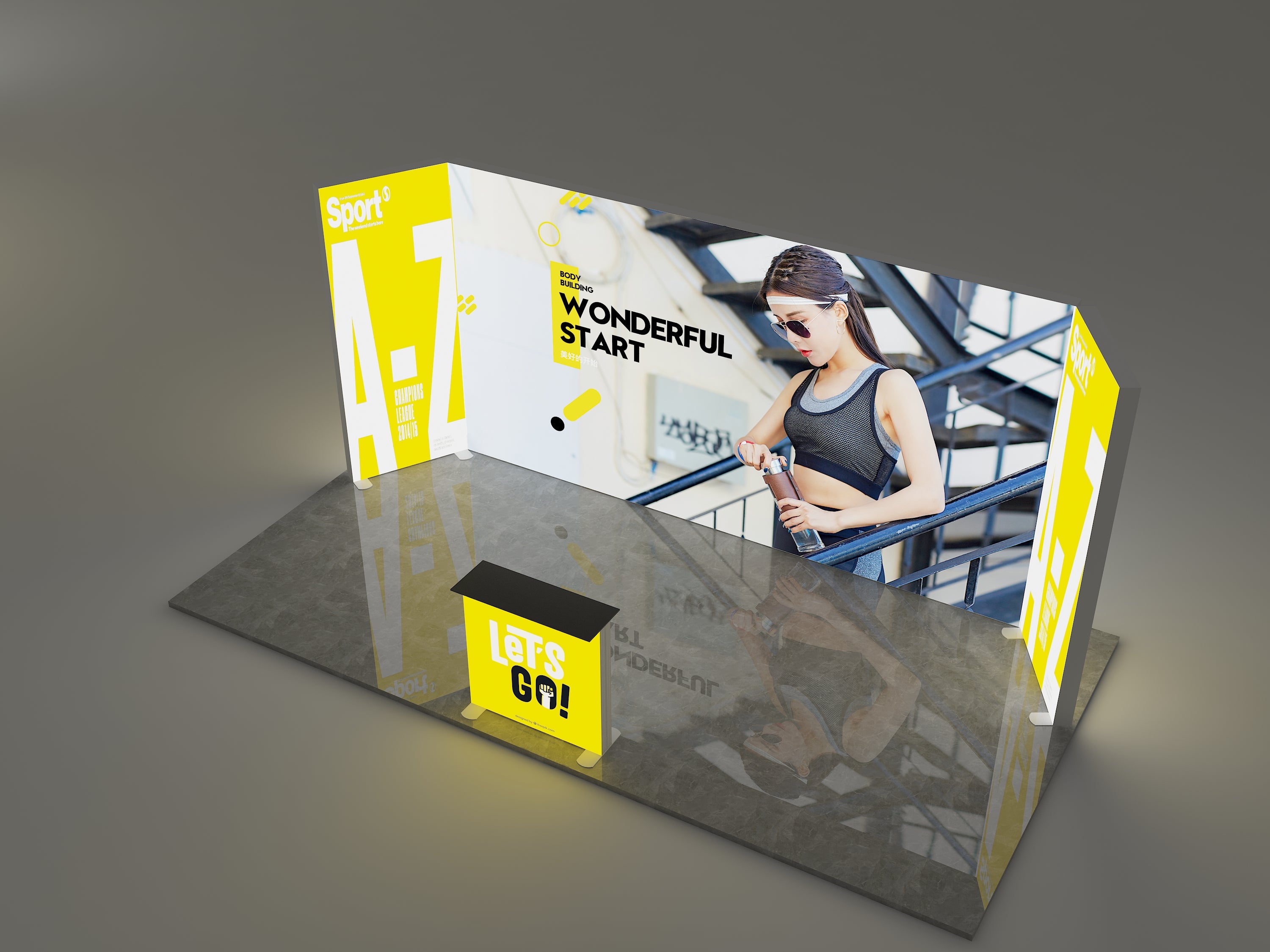 3×6 Modular Backlit SEG Lightbox Booth