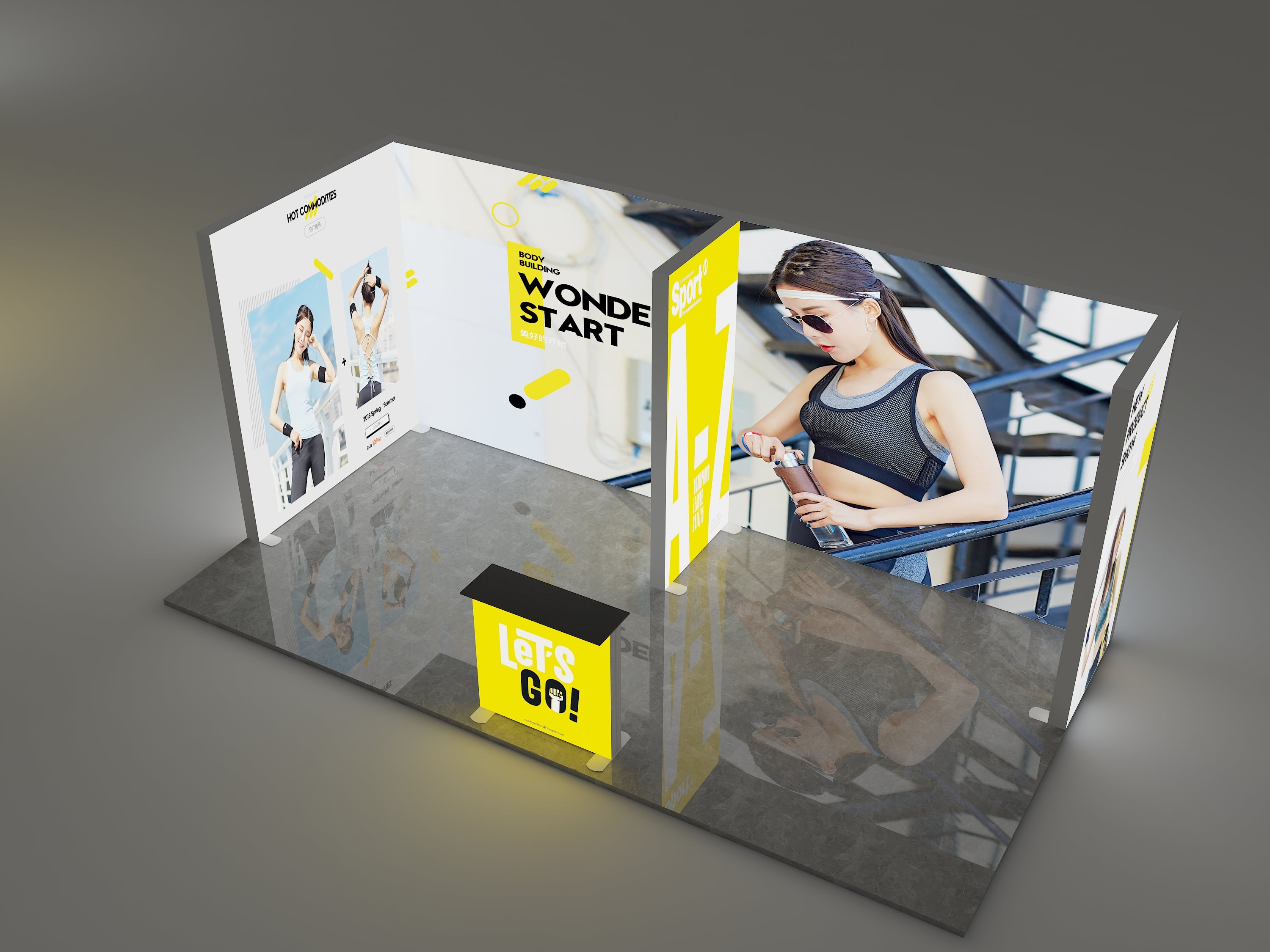 3×6 Modular Backlit SEG Lightbox Booth
