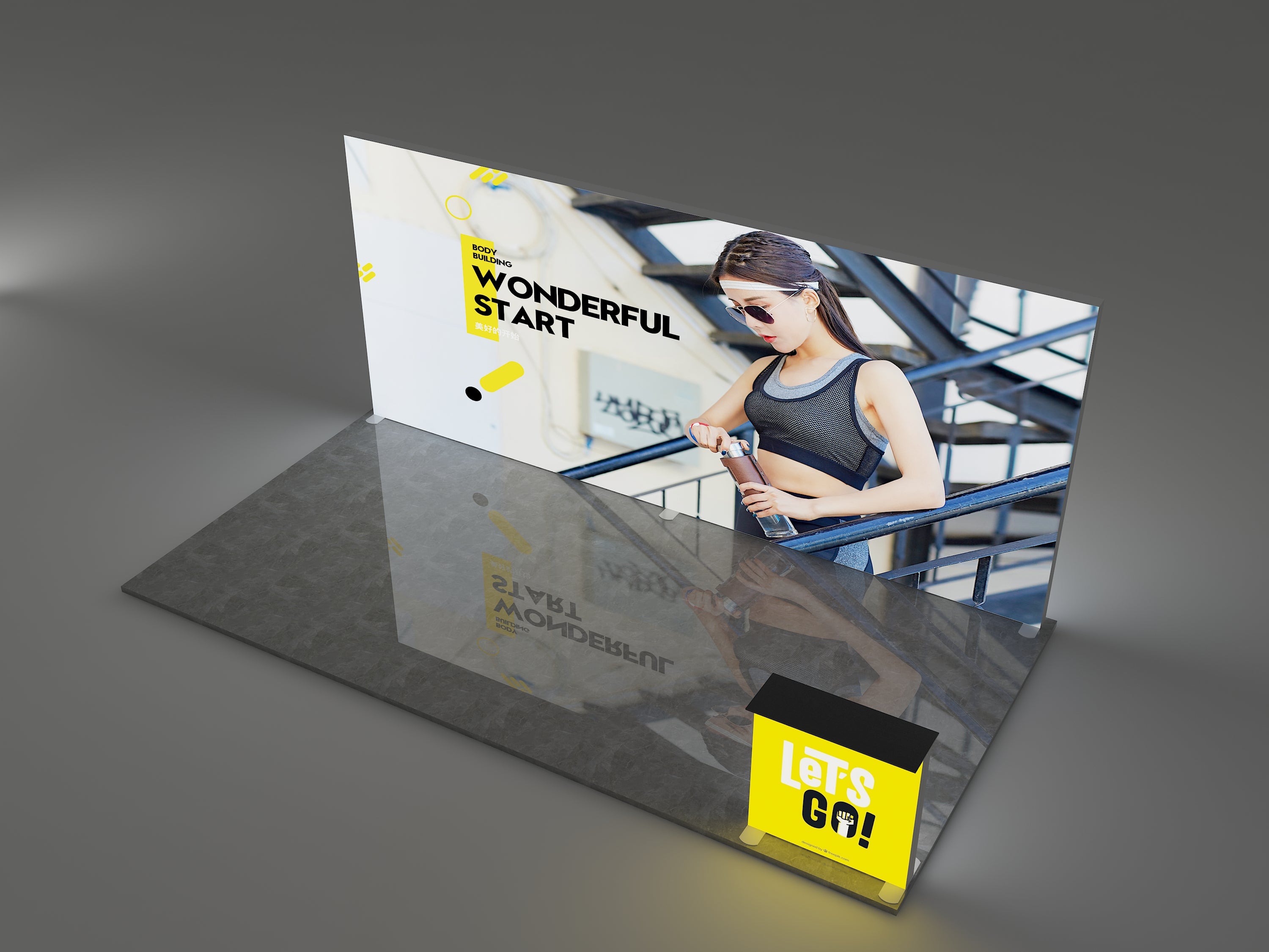 3×6 Modular Backlit SEG Lightbox Booth