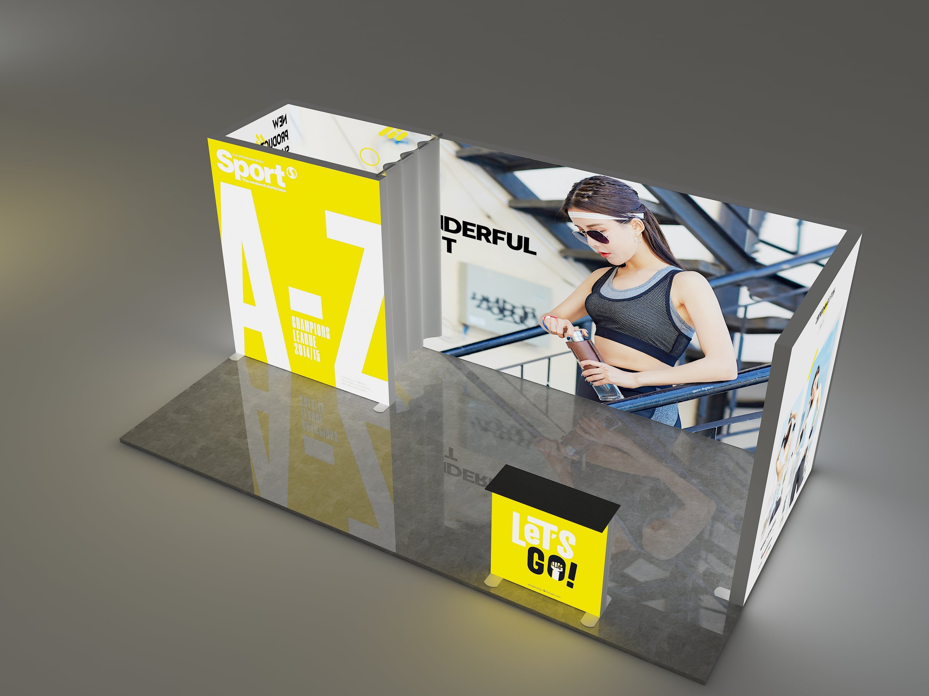 3×6 Modular Backlit SEG Lightbox Booth